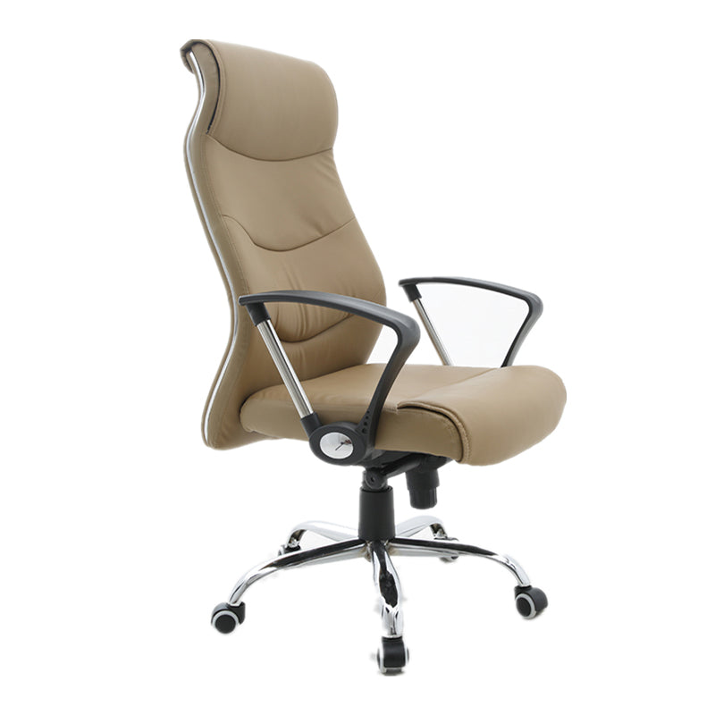 Executive Office Chair High-Back Ergonomic Desk Chair with PU Leather & Mesh Armrests, 360° Swivel & Height Adjustment Modern Luxury Office Chair for Home & Corporate Spaces