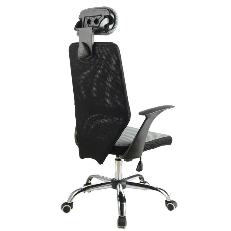 High-Back Mesh Office Chair Ergonomic Desk Chair with Adjustable Headrest & Flip-Up Armrests 360° Swivel & Height Adjustment Black & Gray Chair for Home Office & Gaming
