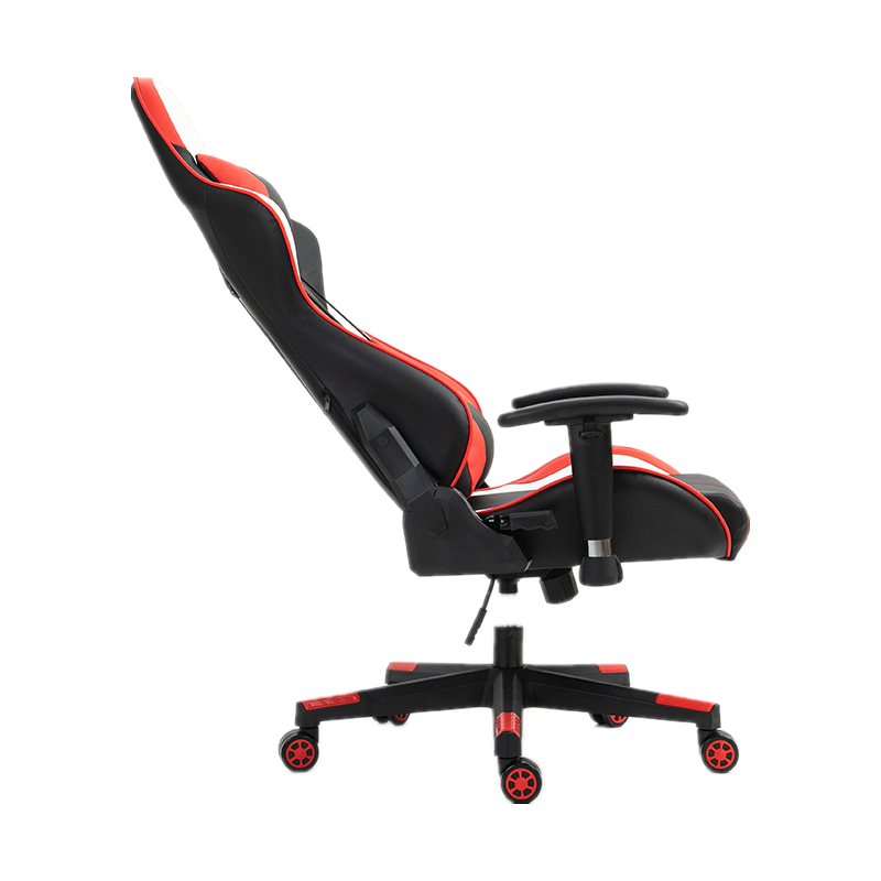 Red/Black Racing Style Ergonomic Gaming Chair with Adjustable Lumbar and Headrest Pillows