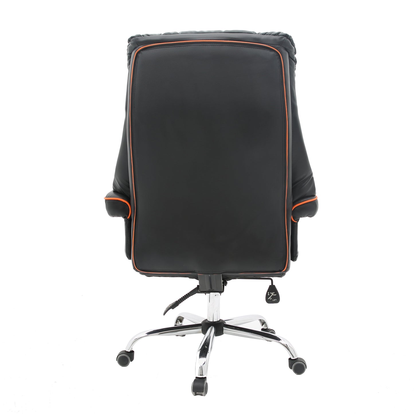 Executive Office Chair High-Back Plush Ergonomic Desk Chair with Contrast Stitching Premium PU Leather Office Chair with 360° Swivel & Height Adjustment Modern Gaming-Inspired Office Chair for Home & Corporate Spaces