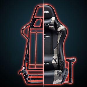 Camouflage Ergonomic Gaming Chair High Back PU Leather Racing Style Computer Chair with Adjustable Headrest Lumbar Pillow 170° Reclining Swivel Office Chair