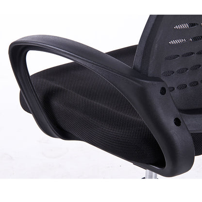 Mid-Back Fabric & Mesh Office Chair Ergonomic Desk Chair with Foldable Armrests 360° Swivel & Height Adjustment Compact Chair for Small Home Office & Study Spaces