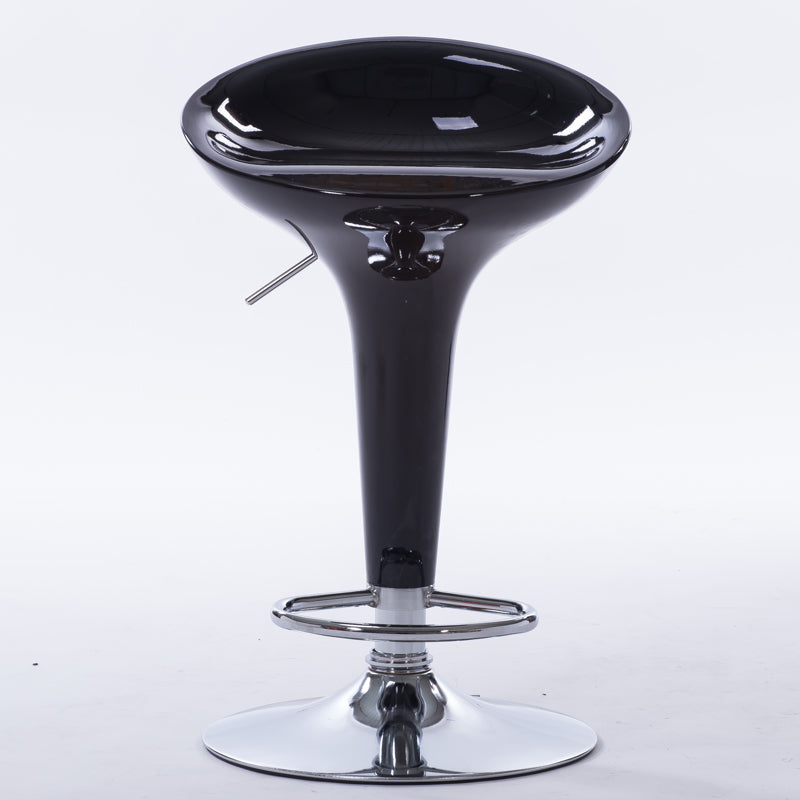 Bar Chair Bar Stool with Glossy ABS Plastic Integrated Seat Chrome Metal Base Multifunctional Height Adjustable Swivel Stool for Home Bar Kitchen Island Pub Living Room Home Decor