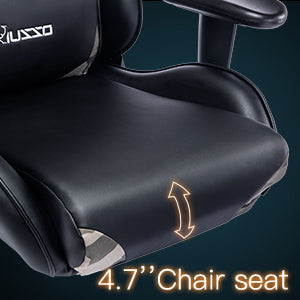 Camouflage Ergonomic Gaming Chair High Back PU Leather Racing Style Computer Chair with Adjustable Headrest Lumbar Pillow 170° Reclining Swivel Office Chair