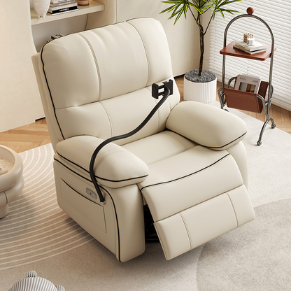 Single Seater Recliner Chair Adjustable Functional Sofa with Phone Holder Side Pocket Ergonomic Living Room Home Theater Lounge Chair