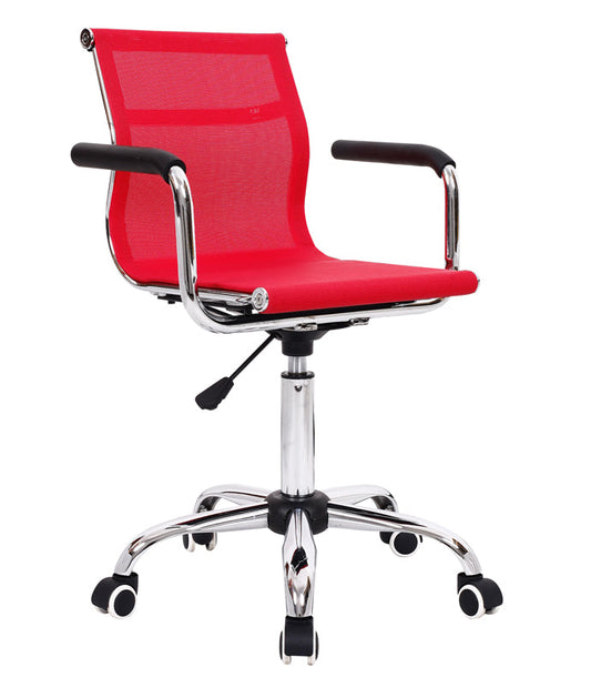 Mid-Back Mesh/PU Leather Office Chair Ergonomic Desk Chair with 2 Base Options 360° Swivel & Height Adjustment Multi-Color Stylish Chair for Home Office & Reception