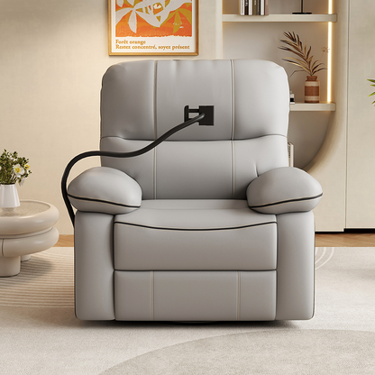 Single Seater Recliner Chair Adjustable Functional Sofa with Phone Holder Side Pocket Ergonomic Living Room Home Theater Lounge Chair