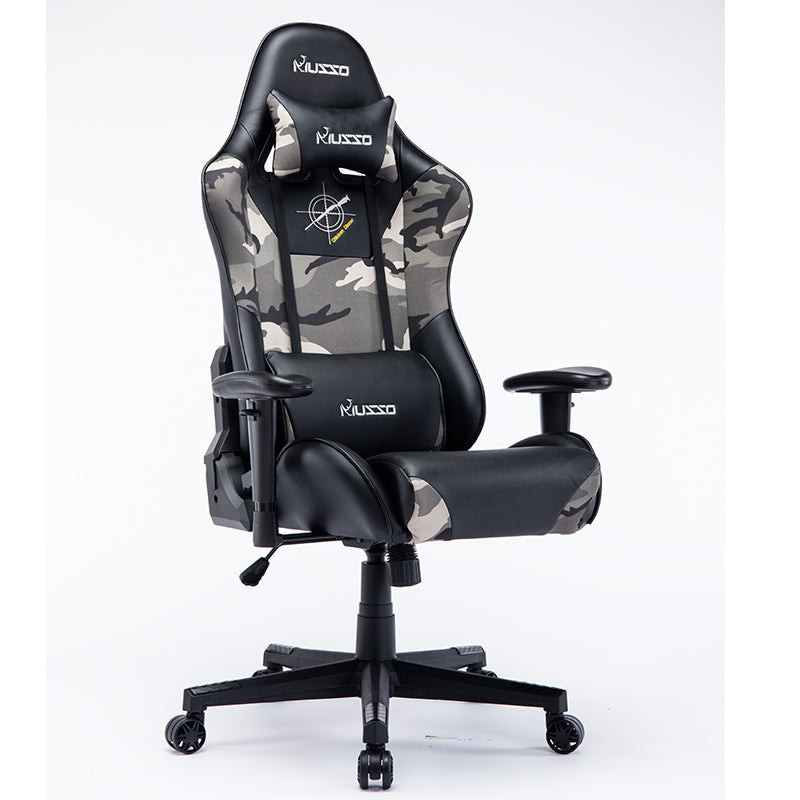 Camouflage Gaming Chair MUSSO Ergonomic Reclining Racing-Style Chair with Lumbar Support