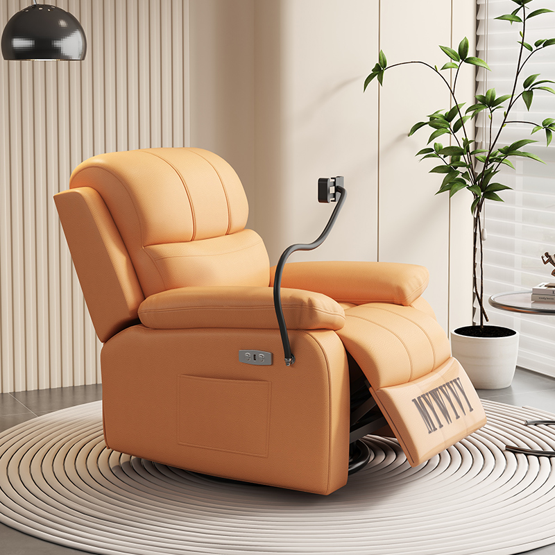 Single Seater Recliner Chair Adjustable Functional Sofa with Phone Holder Side Pocket Ergonomic Living Room Home Theater Lounge Chair