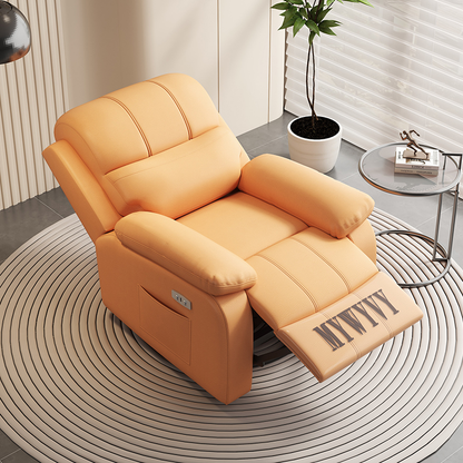 Single Seater Recliner Chair Adjustable Functional Sofa with Phone Holder Side Pocket Ergonomic Living Room Home Theater Lounge Chair