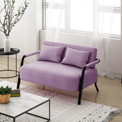 Versatile Fabric Sofa Multi-Color Options Black Wooden Armrests Modular Combination Design