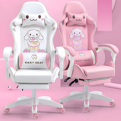 Cute Themed Gaming Chair Cartoon Dog Design 150° Recline & Extendable Footrest