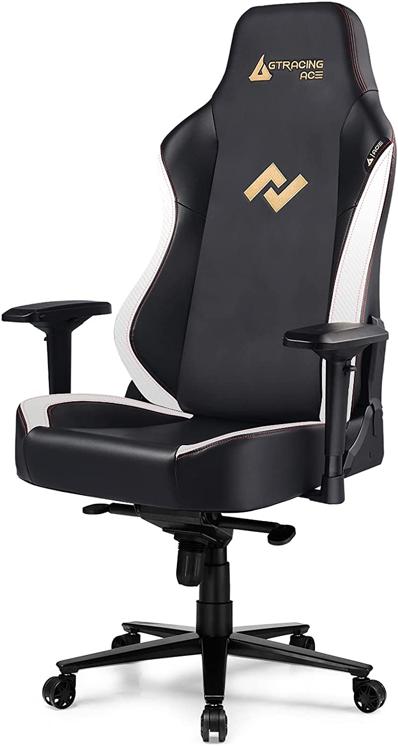 Gray Gaming Chair Red Stitching Adjustable Arms Ergonomic Seating Support for Extended Gaming & Office Work Sessions