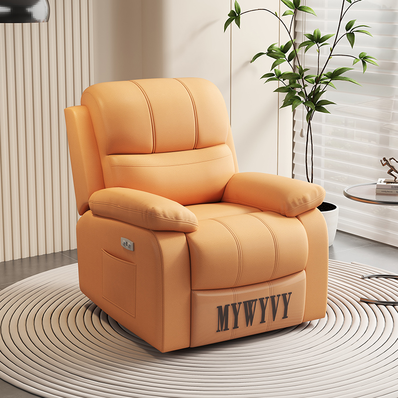 Single Seater Recliner Chair Adjustable Functional Sofa with Phone Holder Side Pocket Ergonomic Living Room Home Theater Lounge Chair