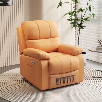 Single Seater Recliner Chair Adjustable Functional Sofa with Phone Holder Side Pocket Ergonomic Living Room Home Theater Lounge Chair
