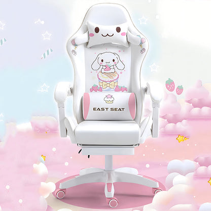 Cute Themed Gaming Chair Cartoon Dog Design 150° Recline & Extendable Footrest