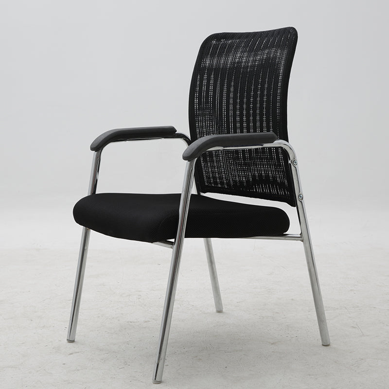 Office Chair Mesh Back with Chrome Metal Frame Ergonomic Padded Armrest Fabric Seat Stackable Conference Room Chair for Reception Meeting Room Waiting Room Home Office