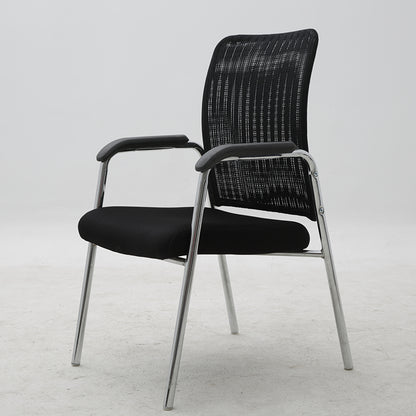 Office Chair Mesh Back with Chrome Metal Frame Ergonomic Padded Armrest Fabric Seat Stackable Conference Room Chair for Reception Meeting Room Waiting Room Home Office