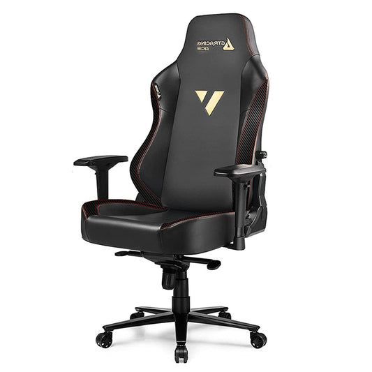 Ergonomic Gaming Chair with Adjustable Lumbar Support High Back PU Leather Racing Chair 4D Armrests Reclining Computer Chair for Gaming Office