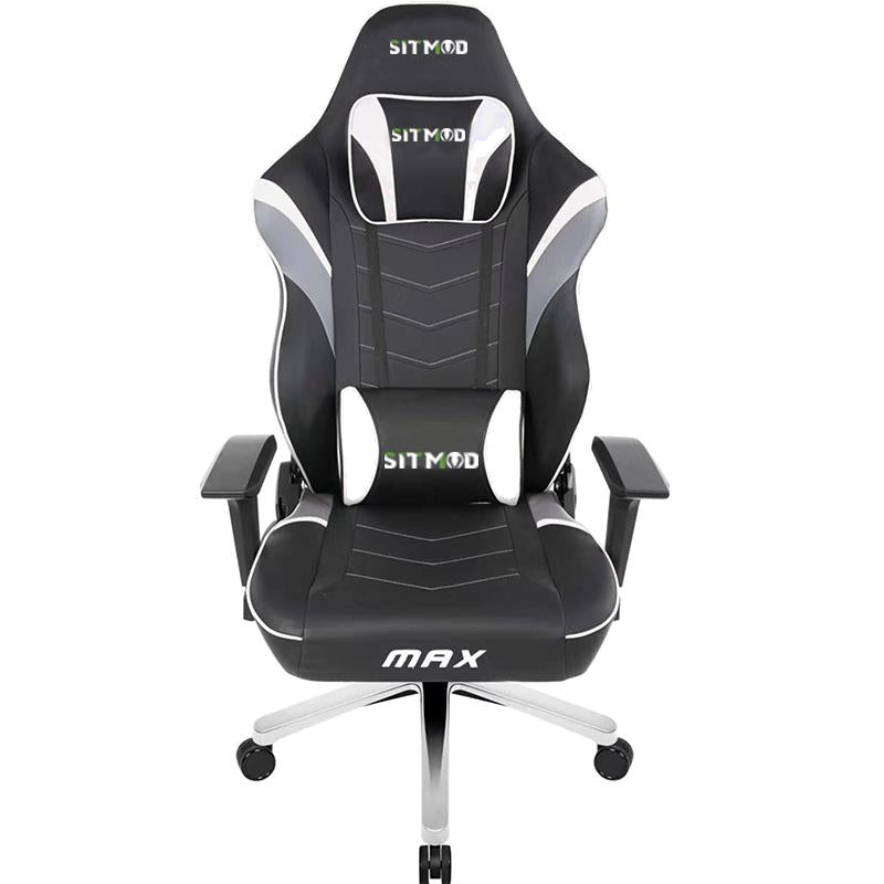 Ergonomic Gaming Chair High Back PU Leather Racing Style Computer Chair with Adjustable Headrest Lumbar Pillow 180° Reclining Swivel Office Chair