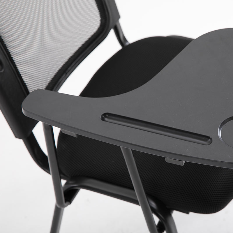 Mesh Training Chair with Foldable Desk Built-in Cup Holder & Pen Slot Stackable Design for Conferences & Classrooms