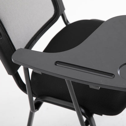 Mesh Training Chair with Foldable Desk Built-in Cup Holder & Pen Slot Stackable Design for Conferences & Classrooms