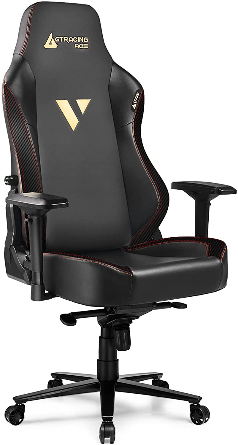 Gray Gaming Chair Red Stitching Adjustable Arms Ergonomic Seating Support for Extended Gaming & Office Work Sessions