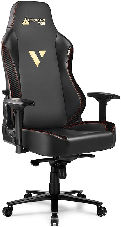 Gray Gaming Chair Red Stitching Adjustable Arms Ergonomic Seating Support for Extended Gaming & Office Work Sessions
