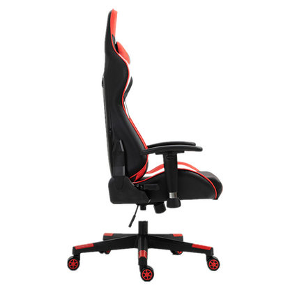 Red/Black Racing Style Ergonomic Gaming Chair with Adjustable Lumbar and Headrest Pillows