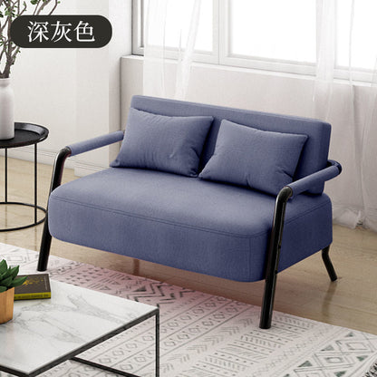 Versatile Fabric Sofa Multi-Color Options Black Wooden Armrests Modular Combination Design