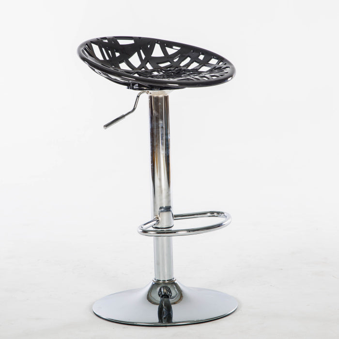Bar Chair Bar Stool Adjustable Height Swivel Bar Stool with Nest Hollow Out Seat Plastic Upholstered Chrome Metal Base Multifunctional Modern Bar Stool for Home Bar Kitchen Island Pub Living Room Home Decor