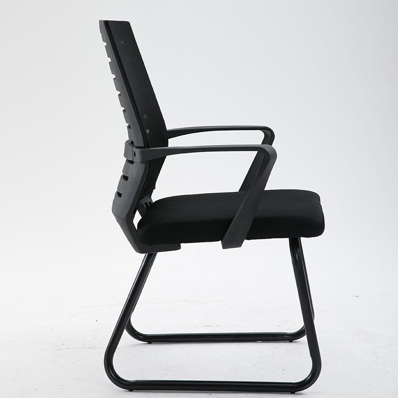 Mid-Back Mesh Guest Chair Ergonomic Sled Base Office Chair with Breathable Mesh & Padded Seat, Fixed Armrests Multi-Color Chair for Reception Areas & Home Office