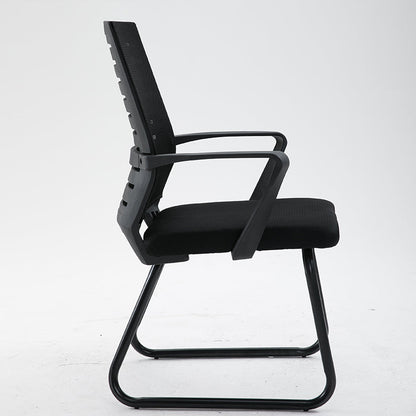 Mid-Back Mesh Guest Chair Ergonomic Sled Base Office Chair with Breathable Mesh & Padded Seat, Fixed Armrests Multi-Color Chair for Reception Areas & Home Office
