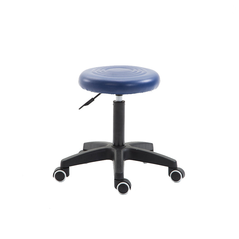 Bar Chair Bar Stool with Round PU Leather Cushion Plastic Five-Prong Base Multifunctional Height Adjustable Swivel Stool with Casters for Home Bar Kitchen Island Pub Living Room Home Decor