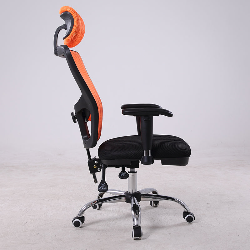 High-Back Ergonomic Mesh Office Chair Adjustable Headrest & Lumbar Support Desk Chair with 3D Armrests 135° Recline & 360° Swivel Orange & Black Gaming Chair for Home Office