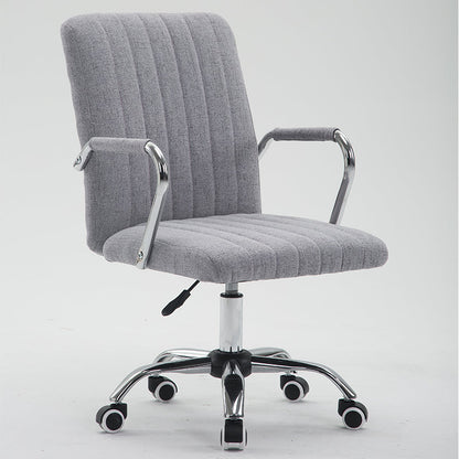 Office Chair Mid-Back Ergonomic Desk Chair with Fabric/PU Leather 360° Swivel & Height Adjustment Multi-Color Striped Chair for Home Office & Creative Spaces