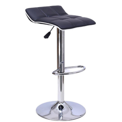 Bar Chair Bar Stool Adjustable Height Swivel Bar Stool with Grid Stitched PU Leather Cushion Chrome Metal Base Multifunctional Modern Bar Stool for Home Bar Kitchen Island Pub Living Room Home Decor