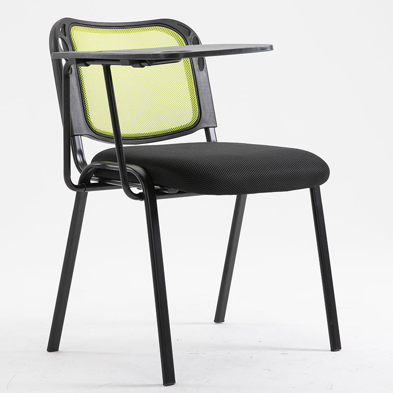 Office Chair Mesh Back with Writing Tablet Armrest Ergonomic Training Room Chair with Metal Frame for Classroom Conference Room and Office Meeting