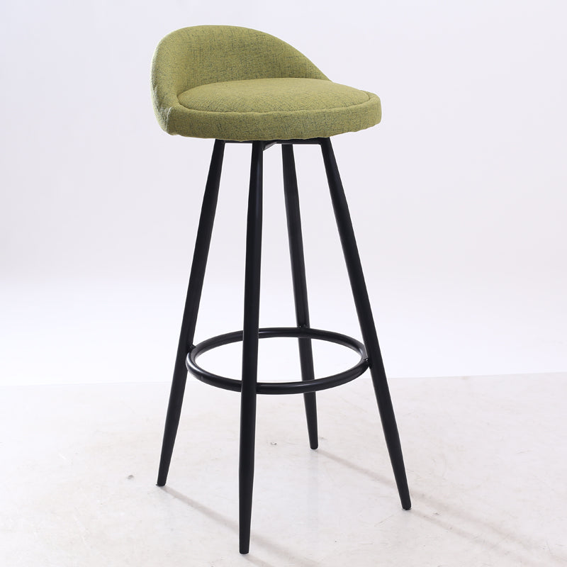 Bar Chair Fixed Height Bar Stool with Upholstered Fabric or PU Leather Seat Black or White Metal Legs Multifunctional Counter Bar Stool for Home Bar Kitchen Island Pub Living Room Home Decor