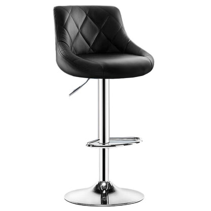 Bar Chair Bar Stool with Diamond Quilted PU Leather Cushion Chrome Metal Base Multifunctional Height Adjustable Swivel Stool for Home Bar Kitchen Island Pub Living Room Home Decor