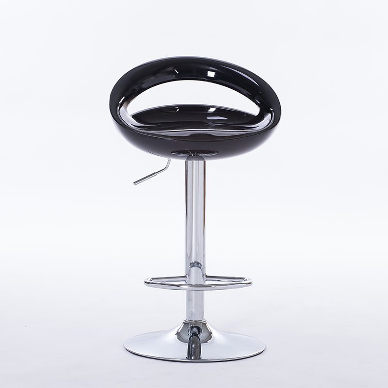 Bar Chair Bar Stool with Glossy ABS Plastic Seat Chrome Metal Base Multifunctional Height Adjustable Swivel Stool for Home Bar Kitchen Island Pub Living Room Home Decor