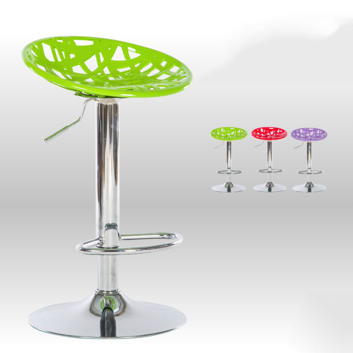 Bar Chair Bar Stool Adjustable Height Swivel Bar Stool with Nest Hollow Out Seat Plastic Upholstered Chrome Metal Base Multifunctional Modern Bar Stool for Home Bar Kitchen Island Pub Living Room Home Decor