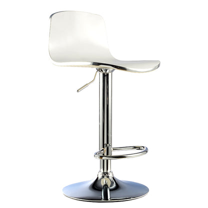 Bar Chair Bar Stool with Curved ABS Plastic Seat and Backrest Chrome Metal Base Multifunctional Height Adjustable Swivel Stool for Home Bar Kitchen Island Pub Living Room Home Decor