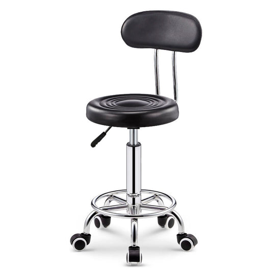 Adjustable Bar Chair Swivel Bar Stool with Hollow Backrest PU Leather Upholstered Chrome Metal Legs Multifunctional Counter Height Bar Stool for Home Bar Kitchen Island Pub Living Room Home Decor