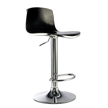 Bar Chair Bar Stool with Curved ABS Plastic Seat and Backrest Chrome Metal Base Multifunctional Height Adjustable Swivel Stool for Home Bar Kitchen Island Pub Living Room Home Decor