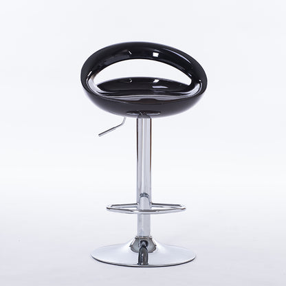 Bar Chair Bar Stool with Glossy ABS Plastic Seat Chrome Metal Base Multifunctional Height Adjustable Swivel Stool for Home Bar Kitchen Island Pub Living Room Home Decor