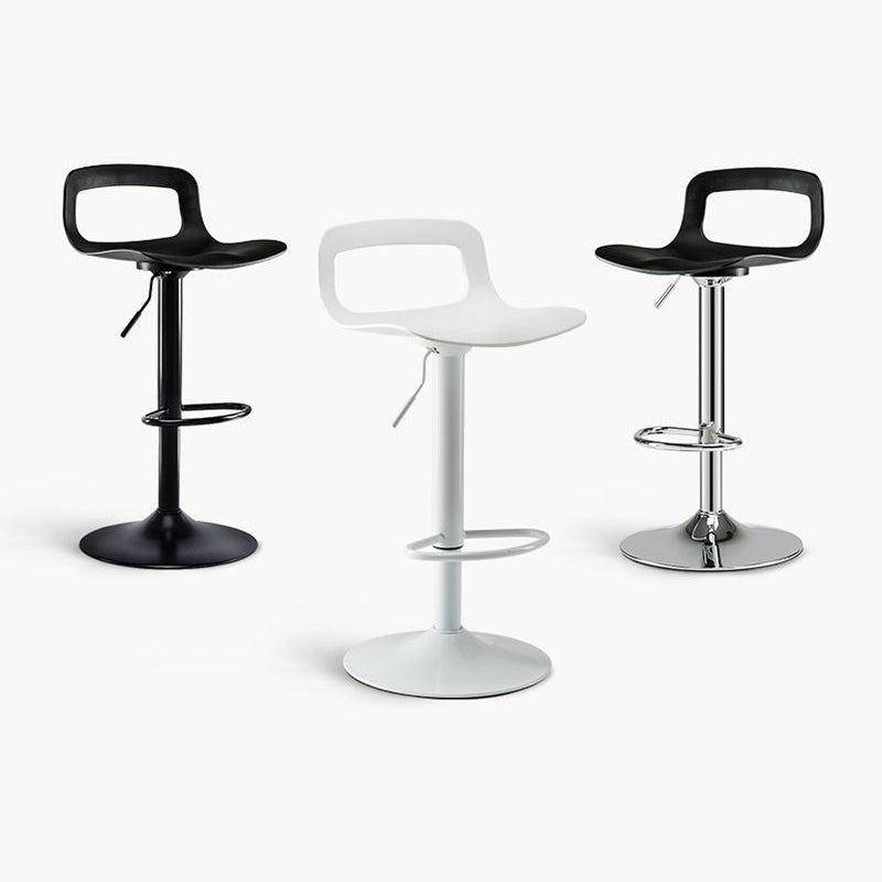 Bar Chair Bar Stool with Modern Hollow-Back Design Multifunctional Height Adjustable Swivel Stool for Home Bar Kitchen Island Pub Living Room Home Decor
