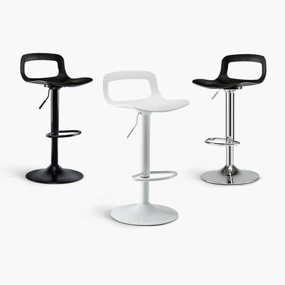 Bar Chair Bar Stool with Modern Hollow-Back Design Multifunctional Height Adjustable Swivel Stool for Home Bar Kitchen Island Pub Living Room Home Decor