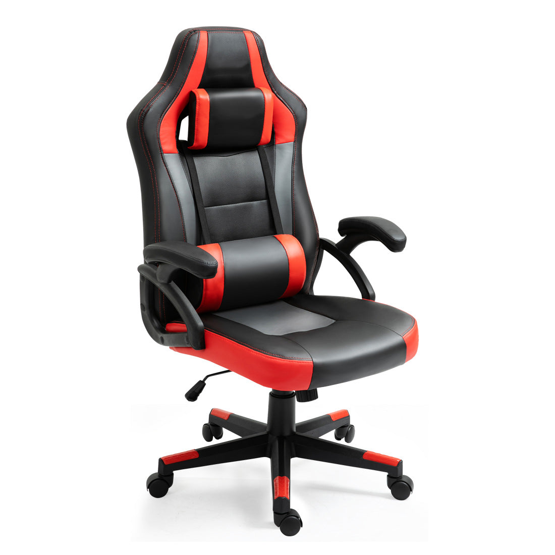 Leather Gaming Chair Headrest & Lumbar Pillow, Adjustable Ergonomic Support for Gaming Office Work & Extended Comfortable Lounging Sessions