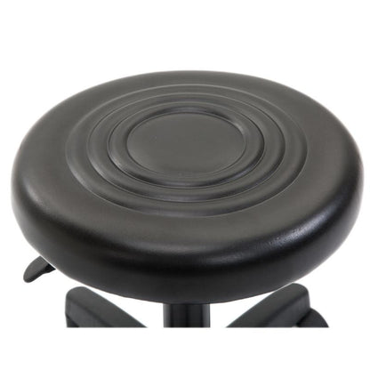 Bar Chair Bar Stool with Round PU Leather Cushion Plastic Five-Prong Base Multifunctional Height Adjustable Swivel Stool with Casters for Home Bar Kitchen Island Pub Living Room Home Decor